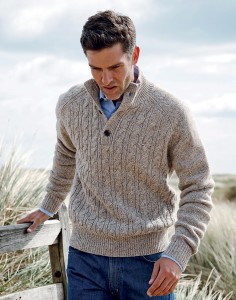 Mens-Taupe-Donegal-Cable-Button-Neck_1